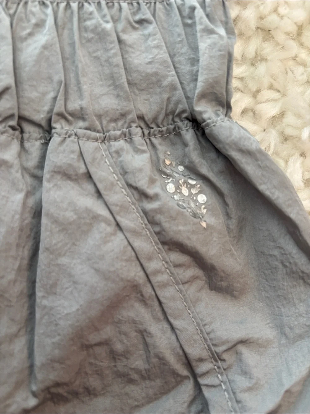 FP Movement by Free People Smocked Waist Light Gray Athletic Shorts - Picture 2 of 5